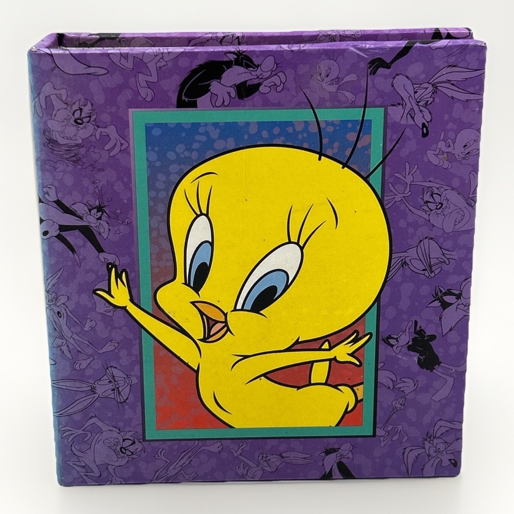 Vintage 1998 Looney Tunes Tweety Sylvester Photo Album Binder Warner Bros EUC VG